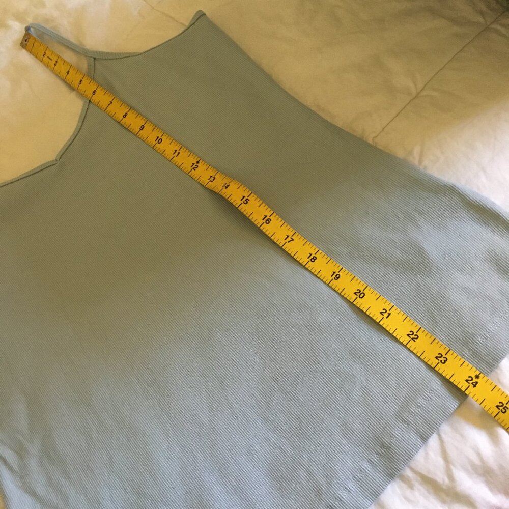 Ricki's Ice Blue Ribbed V-Neck Cotton Camisole Adjustable Straps - Picture 14 of 14